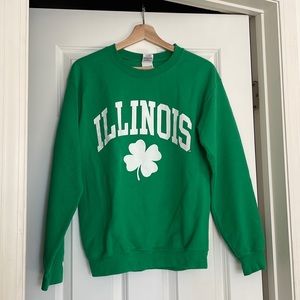 UIUC Illinois Unofficial St Patrick’s Day Crew Neck Sweater